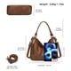 thumbnail image 3 of Bolso de mano KL928 para mujer, bandolera tipo hobo, marrón, 3 of 8
