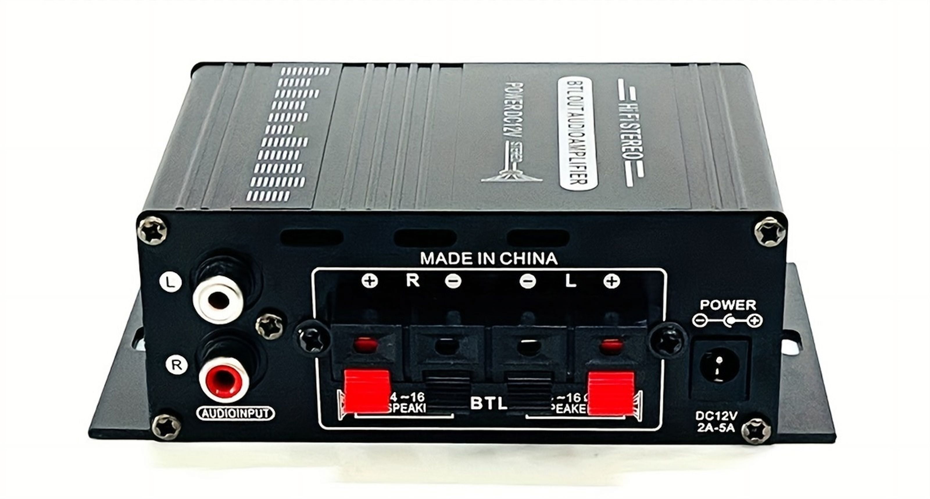 400W MINI Power Amplifier Channel 2.0 With BT HIFI Stereo Sound Amp Bass Trebl For Home/Car/RV/Yacht Theater Sound System