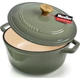 thumbnail image 1 of MÜELLERHOME - Horno holandés de hierro fundido esmaltado de 4.5 cuartos para hornear pan de masa mad, 1 of 5