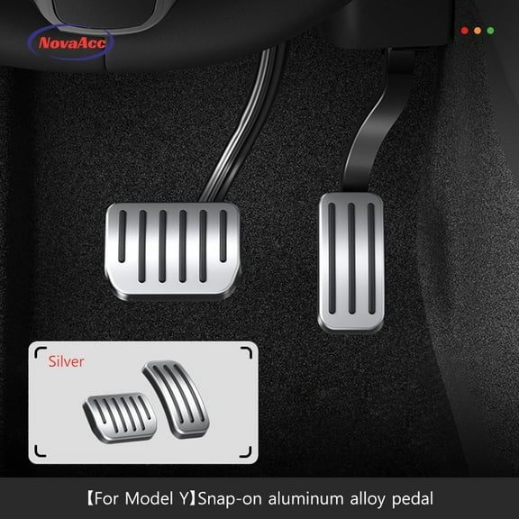 NovaAcc P Version Driving Pedal For Tesla Model 3 Highland 2024 2025 Model Y Brake Pads Covers TPE Aluminum Alloy Accelerator Foot Pedal