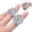 A,B, variant on EBCUE 2 Pcs Silver Mini Manicure Palette Metal Paint Palette Finger Rings Nail Art Tools Makeup Palettes