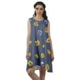thumbnail image 1 of Moomaya Robe Évasée Sans Manches en Rayonne Robe T-Shirt Imprimée Vêtements de Plage pour Femmes, 1 of 4