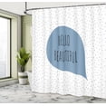 thumbnail image 4 of Ambesonne Hello Shower Curtain, Romantic Pastel Color Dots, 69"Wx75"L, Pale Azure, 4 of 4