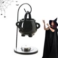 thumbnail image 4 of Cauldron Style Oil Warmer Portable Wax Burner for Home Aromatherapy Relaxation with Handle Lightweight Ceramic Diffuser, 4 of 7