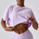 thumbnail image 1 of Top corto de gimnasia de manga corta para mujer, camisetas informales para Yoga, deportes de baile, ropa para correr, Top corto de Fitness, camisetas holgadas para gimnasio, camisas de entrenamiento, 1 of 5