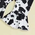 thumbnail image 6 of Kaprioy Baby Girl Clothes Summer Outfit Short Sleeve Letter Print Shirt Romper Bow Flared Bell Bottom Pants Set 3PCS Baby Girl Outfits, 6 of 6