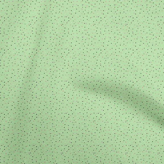 oneOone Viscose Chiffon Mint Green Fabric Dots Quilting Supplies Print Sewing Fabric By The Yard 42 Inch Wide-6Z