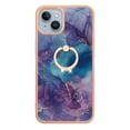 thumbnail image 6 of Compatible with iPhone 13 Case, Fantastic Marble Patterned Phone Case Anti-Scratch Slim Hybrid Hard Plastic Bumper+Soft Silicone TPU with Ring Kickstand Bumper Shockproof Cover,Purple, 6 of 6