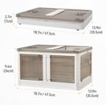thumbnail image 3 of Collapsible Storage Bin with Lid-10.6Gal Large Plastic Foldable Stackable Storage Bins with 5 Doors & Wheels,Foldable Storage Box for Cloest Folding Storage Bins for Home Storage and Organizer, 3 of 8