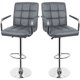 thumbnail image 1 of Conjunto de 2 taburetes de bar con reposabrazos silla de mostrador silla de bar ajustable en altura gris esquí esquí Gafas de esquí, 1 of 5