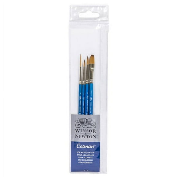 Winsor & Newton Cotman Watercolor Paint Brush Set, 4 Pieces