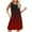 Wine, variant on Summer Plus Size Dresses for Womens 2025 Fashion Gradient Print Loose Sleeveless Round Neck Front Pleated Dress
