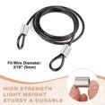 thumbnail image 4 of Uxcell Wire Rope Stop Sleeve, 304 Stainless Steel Cable Wire Rope Crimping Loops for Various Applications 3/16"(5mm), 4 of 7
