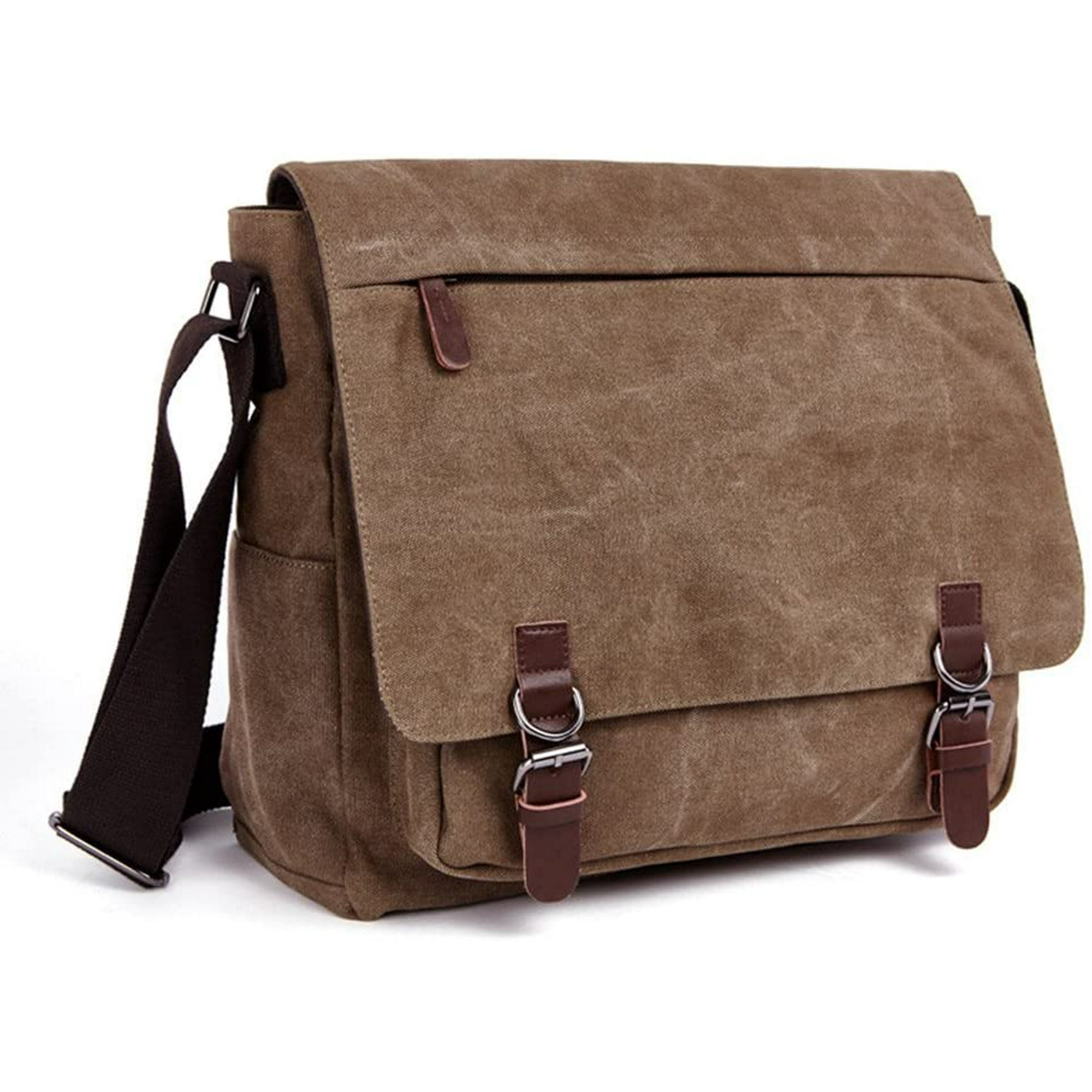 Wruas Shoulder Bag Men s Shoulder Bag 16 Inch Messenger Bag Canvas Laptop Bag Messenger Bag