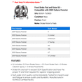 thumbnail image 2 of Front Brake Pad and Rotor Kit - Compatible with 2009 Subaru Forester, 2 of 2
