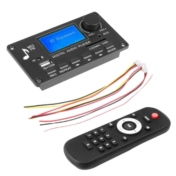 licencia decodificadora de MP3 , 12V, USB, TF, USB, FM, Radio de coche con telemando, Kit de pantalla de