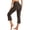 Coffee plus size capri pants a1, variant on Women's Plus Size Capri Pants High Waisted Stretch Yoga Casual Activewear Solid Workout Trousers Loose Lounge Beach Fit Clothes, Dark Gray S
