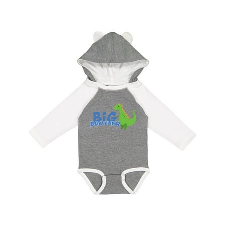 

Inktastic Big Brother Green Dinosaur Gift Baby Boy Long Sleeve Bodysuit