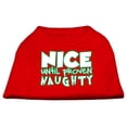 thumbnail image 5 of Christmas Pet Dog  Cat Shirt Screen Printed, "Nice Until Proven Naughty", 5 of 11