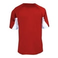 thumbnail image 3 of Badger BD7938 Hook Placket T-Shirt, Red and White, XL, 3 of 3