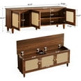 thumbnail image 2 of Tribesigns 2-Tier Shoe Bench, Storage Bench with Lift Top Storage and Rattan Doors, 55" Large Shoe Storage Bench for Entryway, Bedroom, Living Room, 2 of 5