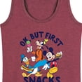 thumbnail image 3 of Mickey & Friends - Ok, But First Snacks - Women's Racerback Tank Top, 3 of 5