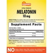 Melatonin 10mg | 45 Tablets | Extra Strength | Vegetarian, Non-GMO, Gluten Free | by Sundance