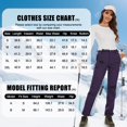 thumbnail image 4 of YUCOLEN Women's Waterproof Fleece Lined Snow Ski Pants Winter Warm Softshell Insulated Outdoor Hiking Pants Dark Purple M, 4 of 6