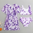 thumbnail image 5 of Cowsor Girls Three Piece Bathing Suit Set Trendy Loose Mesh Printed Swimwear Cute Beachwear Ideal for Summer Beach Pool Activities, 5 of 5