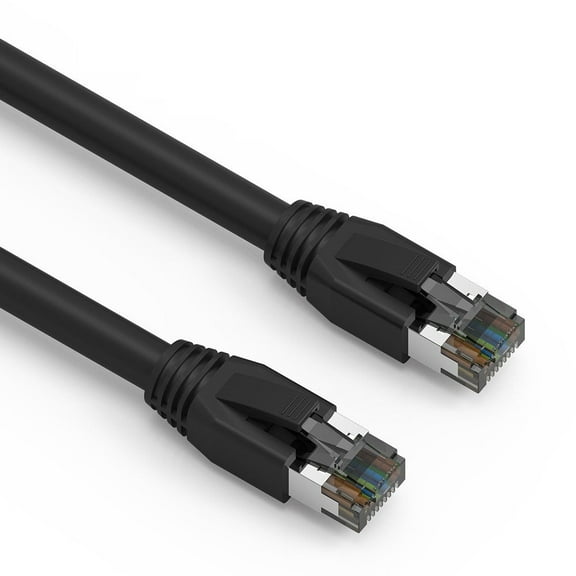 SF Cable Cat8 Shielded (S/FTP) Ethernet Cable, 50 feet - Black