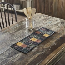 VHC Brands Runner 8x24, Cotton Dining Room, Kitchen Table Runner, Country Farmhouse Style, Heritage Farms Collection, Rectangle 8x24, Deep Burgundy