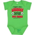 thumbnail image 3 of Inktastic That's My Awesome Brother out There with Soccer Balls Boys or Girls Baby Bodysuit, 3 of 5
