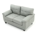 thumbnail image 4 of Glory Furniture Gallant Faux Leather Loveseat in Gray, 4 of 5