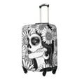 thumbnail image 2 of Haiem Floral Sugar Skull Portrait Luggage Cover Printed Suitcase Covers for Luggage Elastic Washable Suitcase Protector Fits 18-32 Inch Luggage-Small, 2 of 8
