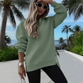 thumbnail image 5 of Women Causal Fleece Jacket Pullover Crewneck Fuzzy Blouse Long Sleeve Oversized Drop Shoulder Warm Thick Fall Winter Sweatshirt, 5 of 9