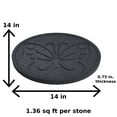 thumbnail image 2 of GroundSmart 14” Dual-Sided Stepping Stone for Walkway Flower and Butterfly Design – 3 Pack, 2 of 11