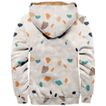 thumbnail image 2 of Terrazzo Print Zipper Hoodie Men's Long Sleeve Jacket Fashion Streetwear Thickened Winter Coat, 2 of 3