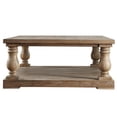 thumbnail image 3 of Weston Home Dunbar Pedestal Coffee Table with Lower Storage Shelf, 3 of 11