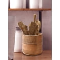 thumbnail image 2 of Small Mango Wood Cachepot for Flowers & Plants, 4.75" Diameter & 4.5" Tall, 2 of 7