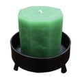 thumbnail image 1 of Vela Energética color Verde, Equilibrio y Conexión, Con Base de Acero, 1 of 4