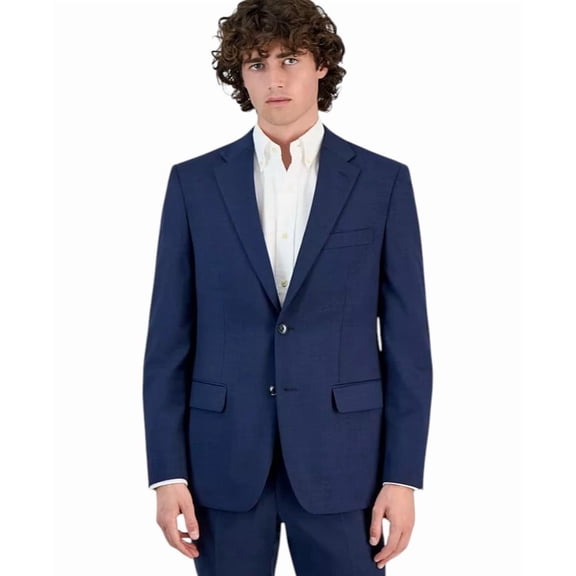 Tommy Hilfiger Mens Modern fit Wool Suit Jacket Blazer 44 R Blue Solid Stretch