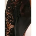 thumbnail image 5 of INSPIRE CHIC Women's Open Front Satin Panel Short Sleeves Cocktail Elegant Cropped Lace Shrugs 2XL Black, 5 of 6