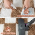 thumbnail image 5 of BERTHMEER 4'x6' Area Rugs for Bedroom Living Room Dinning Room Carpets Fluffy Rugs Plush Pile Soft Geometric Modern Shag Rugs,Brown White, 5 of 6