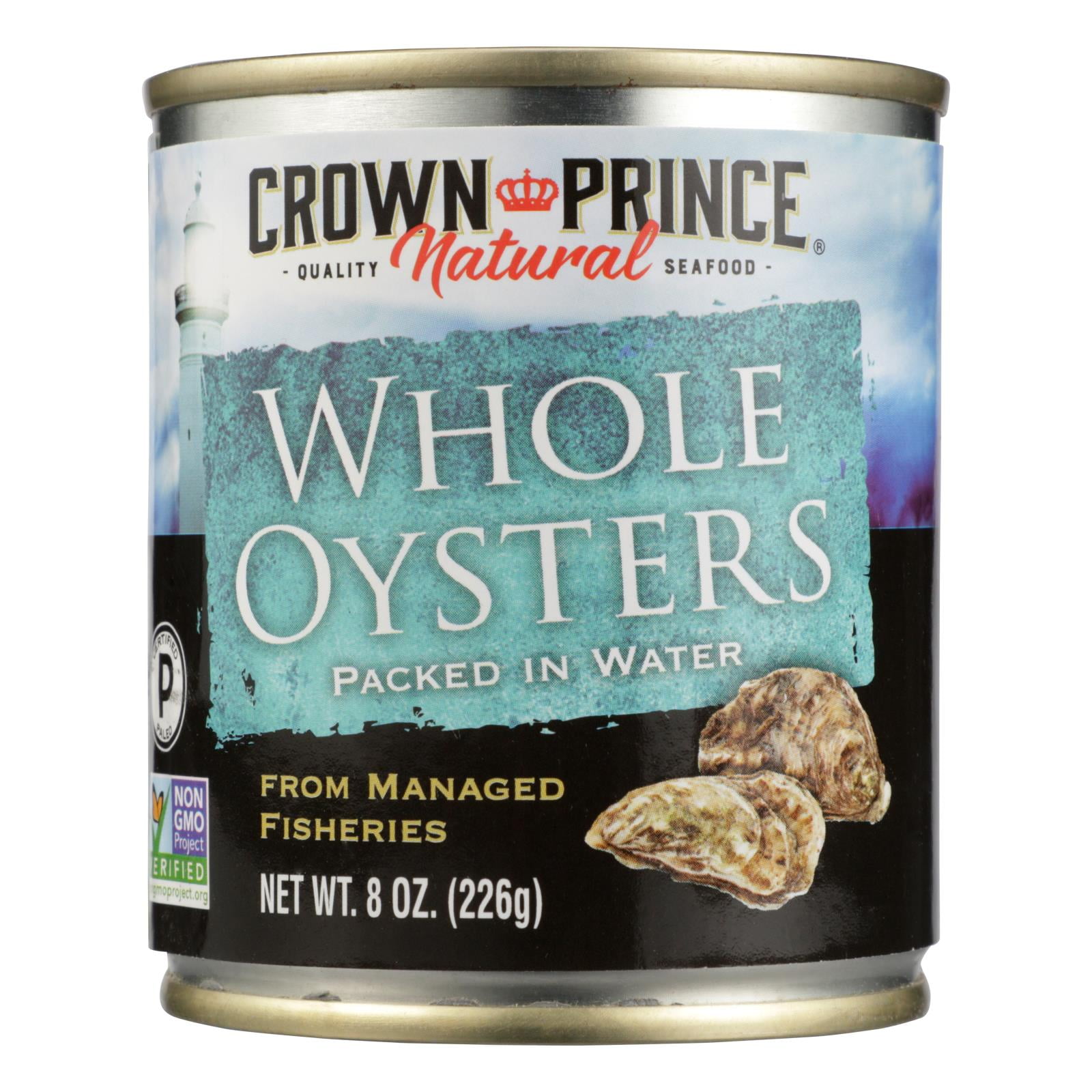 (Case of 12 )Crown Prince Oysters Boiled 8 oz.