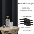 thumbnail image 2 of Chyhomenyc Black Blackout Curtains 54 Inches Long 2 Panels Set, Thermal Insulated Living Room Window Curtains, Light Blocking Grommet Drapes for Bedroom, Each 40Wx54L Inch, 2 of 8