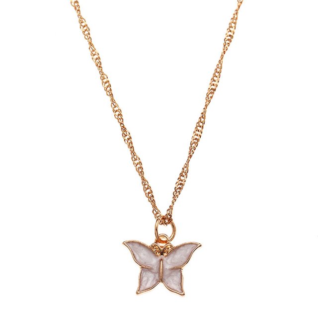 Collar con colgante de mariposa HUOGUO, joyería de moda