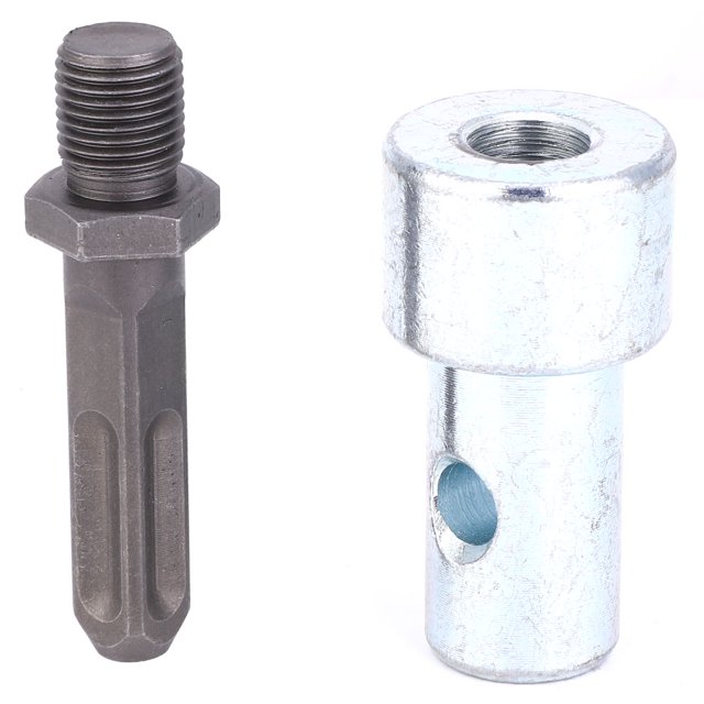 Samfoxy Adaptador de broca cuadrada de 4 hoyos para martillo eléctrico Samfox a herramienta de conector de barrena de tierra