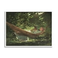 thumbnail image 4 of Stupell Industries Girl Reading Book Hammock Classic Vintage Painting Painting White Framed Art Print Wall Art, Design by Lettered and Lined, 4 of 5