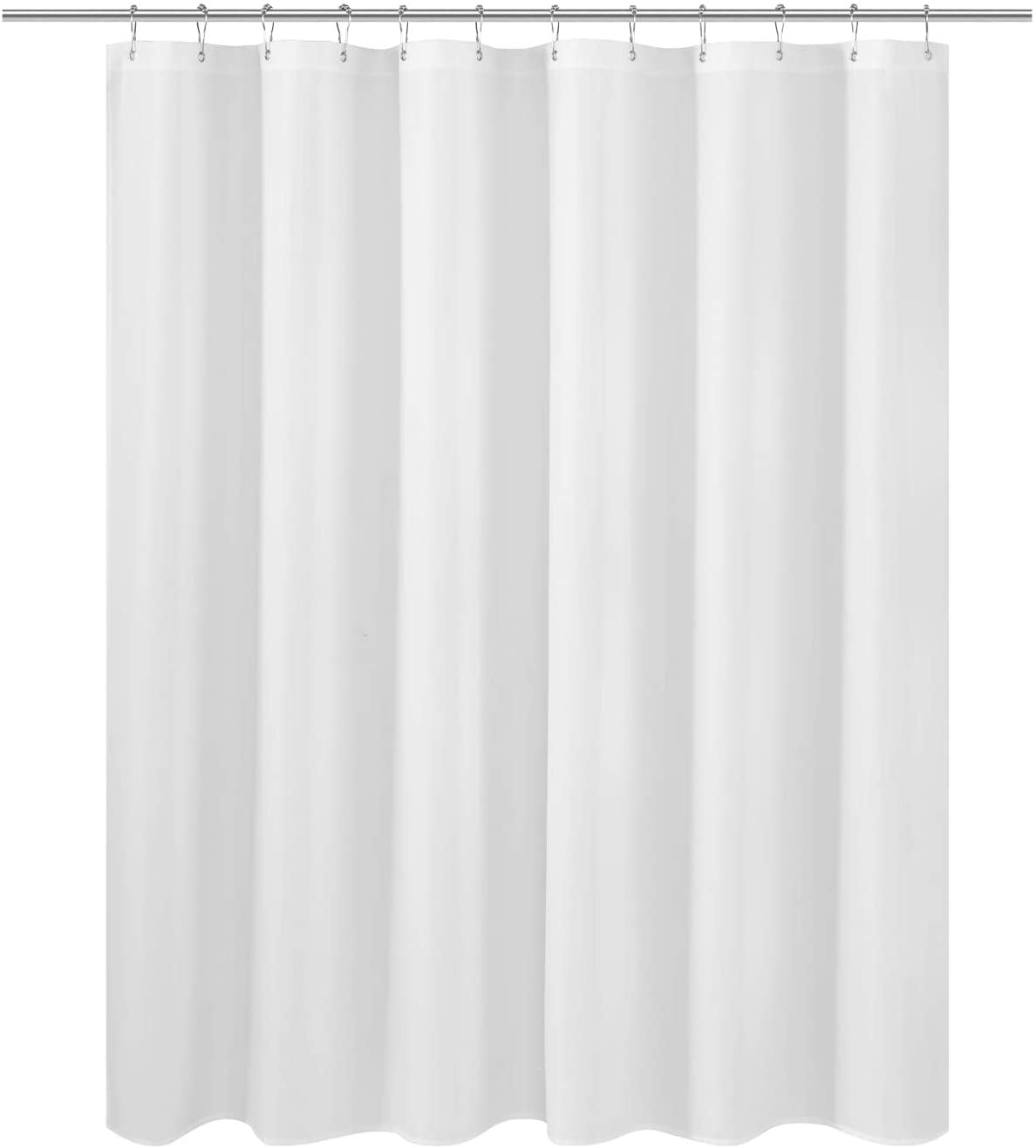 Whi Details about   Fabric Shower Curtain Liner 60 inches Long Hotel Quality Machine Washable 