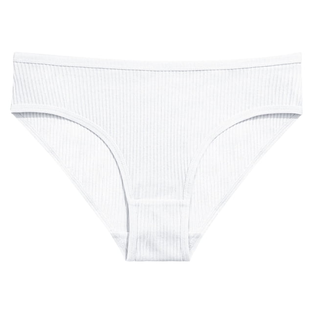 Gibobby Pantaletas de encaje cintura alta Ropa interior de mujer Algodón Moda Calzoncillos de de cadera Ropa interior sexy para mujer(Blanco,M)